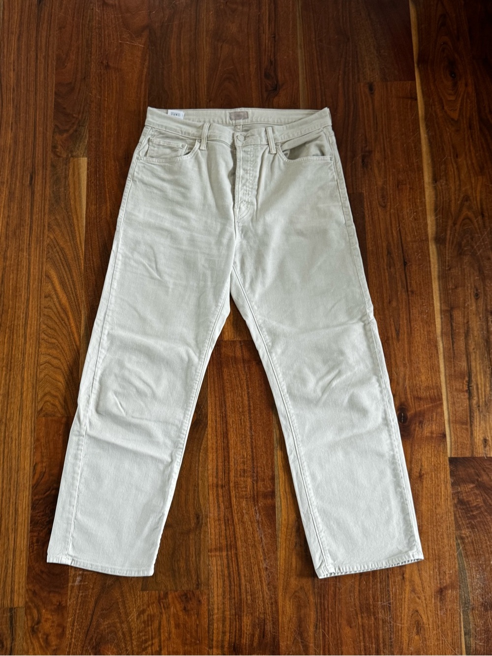 MOTHER Denim Ditcher Crop in Chalk it Up